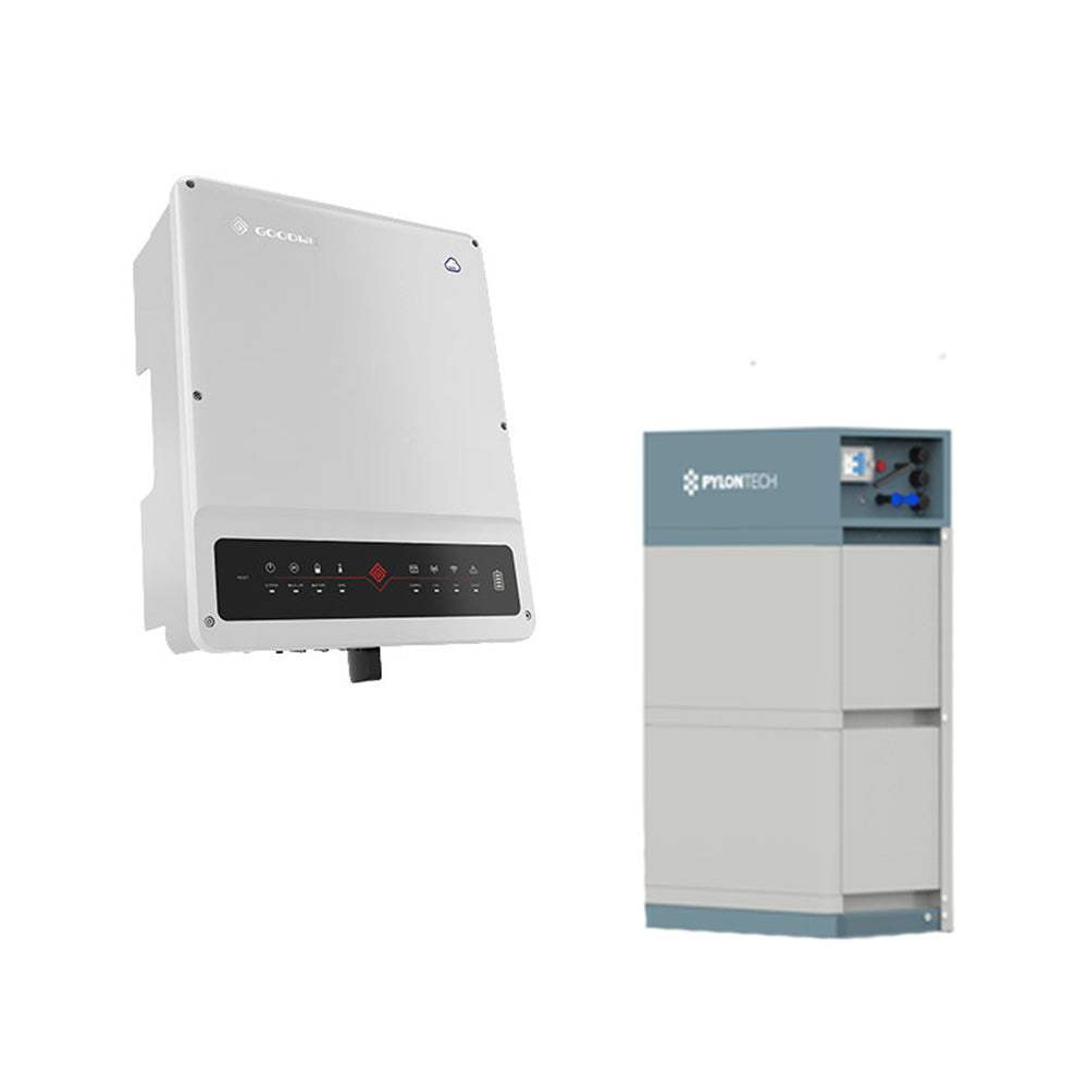 Ersatzstromfähige GoodWe PV Anlagen I GW-ET Plus+ von 5 bis 10 kW I Pylontech Force-H2 Speicher von 7 bis 14 kWh I Zubehör
