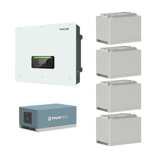 Inselfähige SofarSolar PV Anlage I HYD 10KTL 10kW I Pylontech Batterien 14 kWh