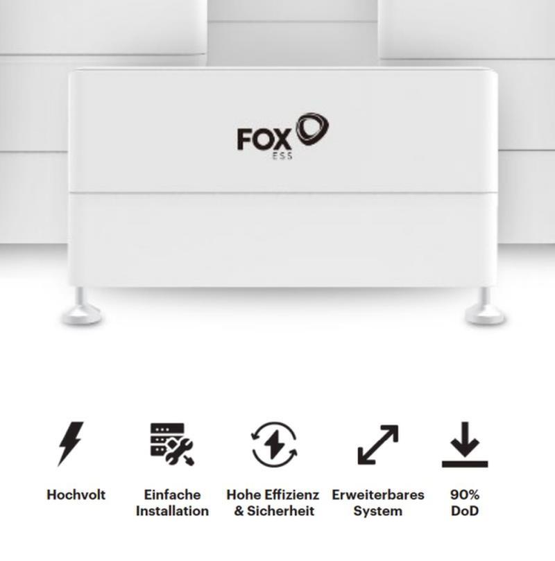 Fox ESS PV Speicher ECS2900-H2 bis H7 I von 5,76 kWh bis 20,16 kWh I Komplettsysteme