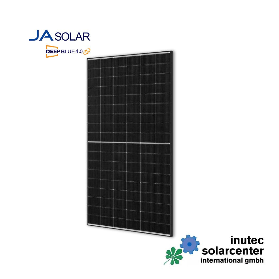 JA Solar 455 Wp I N-Typ I bifaziales Doppelglas Solarmodul LB MC4 | schwarzer Rahmen
