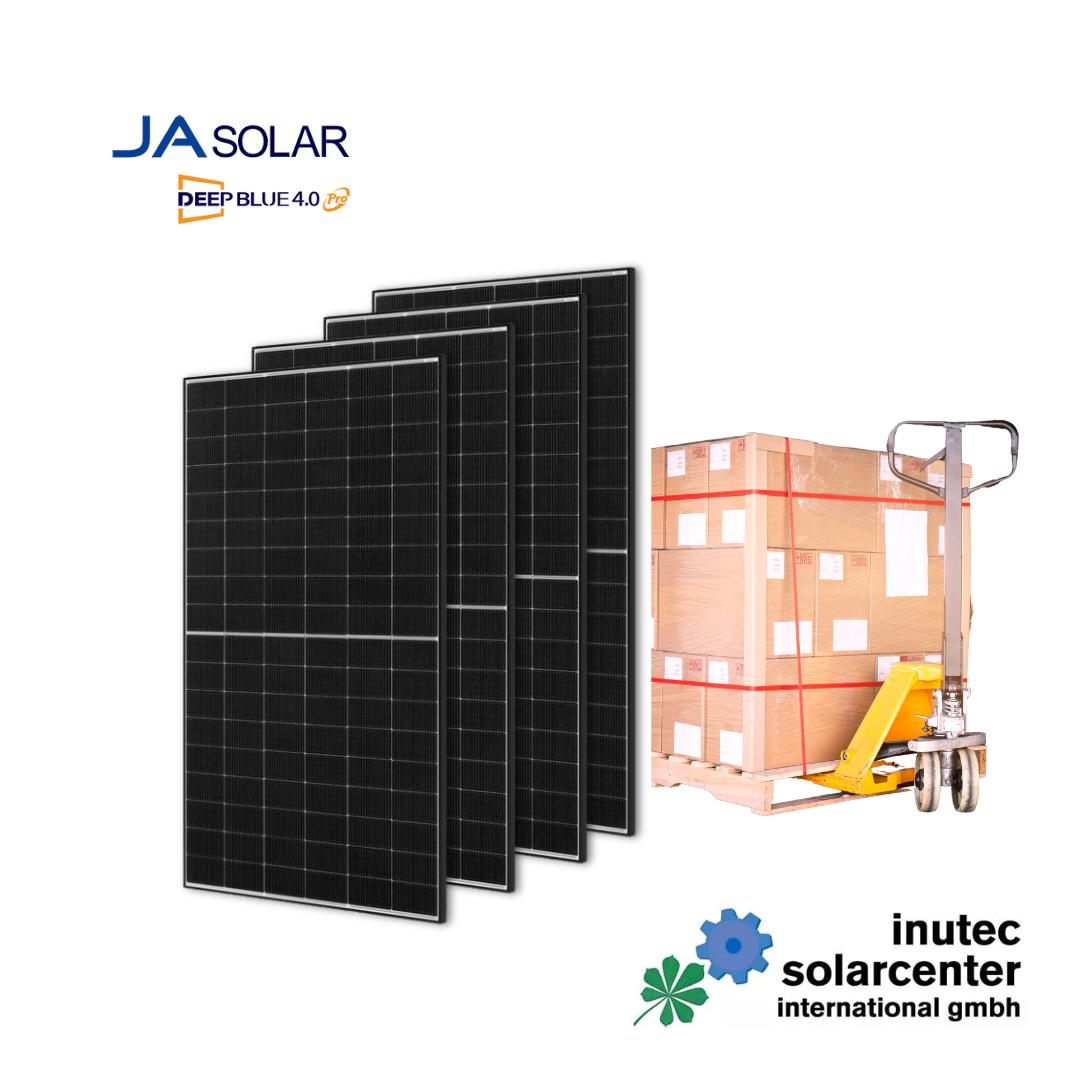 JA Solar 455 Wp I N-Typ I bifaziales Doppelglas Solarmodul LB MC4 | schwarzer Rahmen