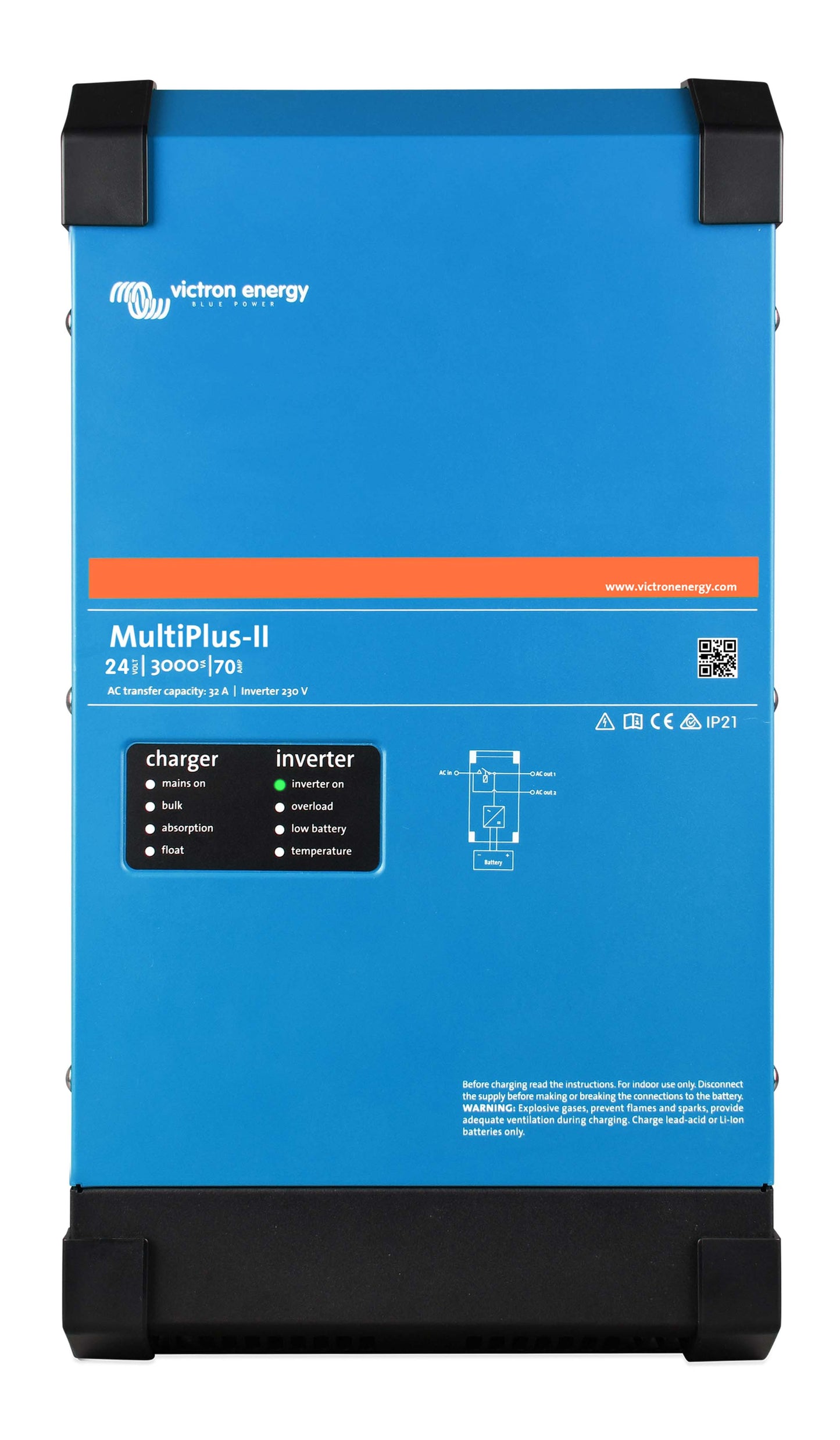 Victron Energy MultiPlus-II 12V/24V/48V 3000 VA bis 15000 VA I 230 V I Batteriewechselrichter
