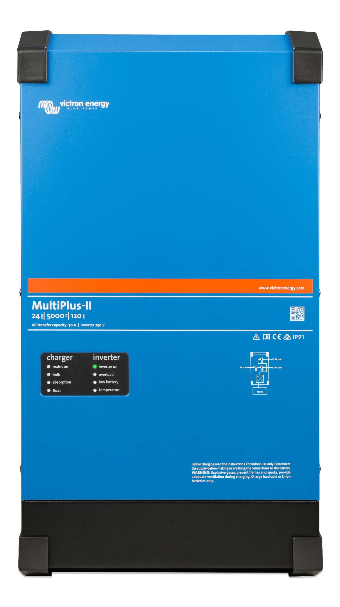 Victron Energy MultiPlus-II 12V/24V/48V 3000 VA bis 15000 VA I 230 V I Batteriewechselrichter
