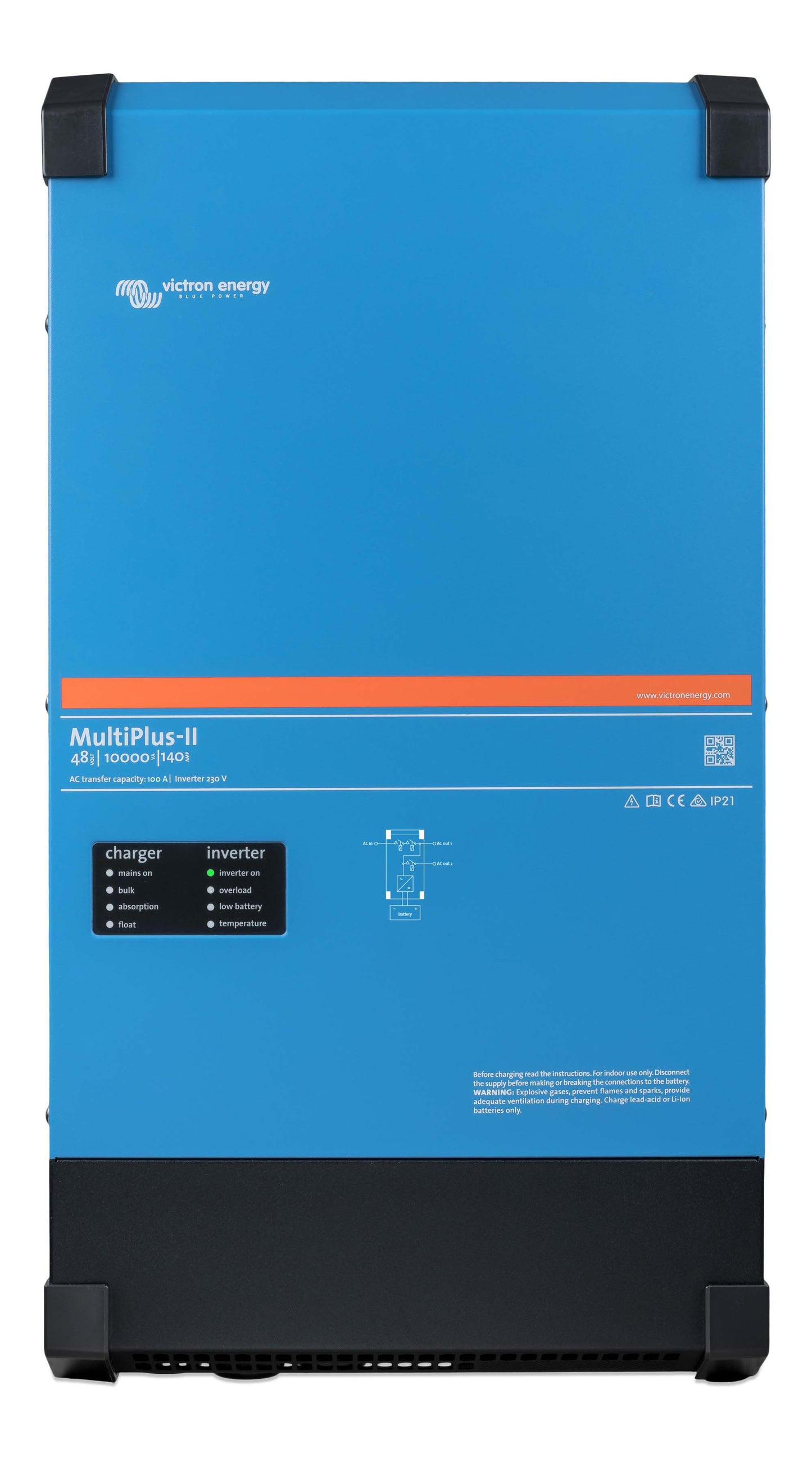 Victron Energy MultiPlus-II 12V/24V/48V 3000 VA bis 15000 VA I 230 V I Batteriewechselrichter
