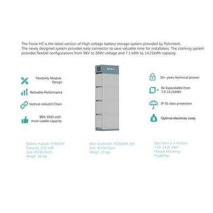 Ersatzstromfähige GoodWe PV Anlagen I GW-ET Plus+ von 5 bis 10 kW I Pylontech Force-H2 Speicher von 7 bis 14 kWh I Zubehör