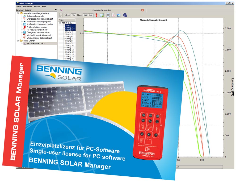 Benning PV 2 (050422) PV-Installationstester und Kennlinienmessgerät