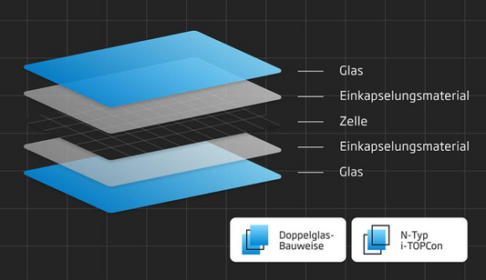 Trina Solar Vertex+ 440 Wp I bifaziales Doppelglas Solarmodul I schwarzer Rahmen