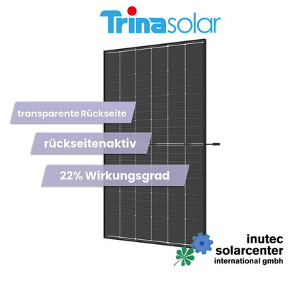 Trina Solar Vertex+ 440 Wp I bifaziales Doppelglas Solarmodul I schwarzer Rahmen